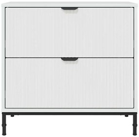 Éjjeli asztal Magasfényű fehér 63.5 x 36 x 61 cm Faanyag