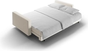 Krémszínű kinyitható tárolóhelyes kanapé 222 cm Bali – Cosmopolitan Design