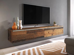 TV asztal/szekrény Dilune 180 (old style) (fehér LED világítás). 1053824