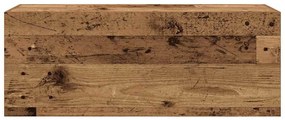 antik fa színű szerelt fa fali fürdőszobaszekrény 80x25x30 cm