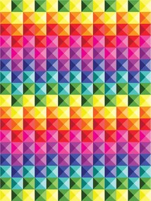 Fotótapéta Szivárvány háromszögek absztrakt geometria minta 206x275 +ragasztó