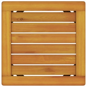 napozóágy asztallal és párnával, Tömör akácfa, napozóágy krém párnákkal, Tömör akácfa, kerti oldalasztal 35x35x34 cm, Tömör akácfa