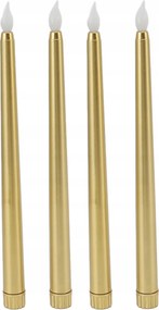 Led Gyertyák Kúpos Viasz Hatású Lángmentes 4 Db 27.5CM