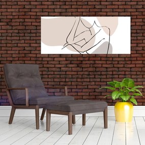 Kép - Női test vonal művészet N⁰1 (120x50 cm)