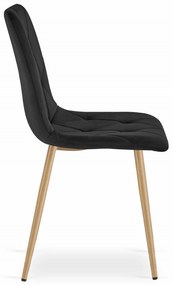 Fekete bársonyos étkezőszék LIBRA