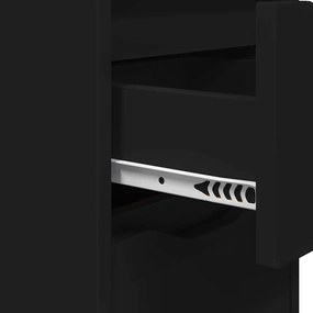 vidaXL Éjjeliszekrények fiókkal 2 pcs Fekete 30,5 x 30 x 43 cm Faanyag