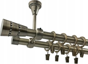 Fém Mennyezeti Függöny Rúd 19+19mm horganyzott Zł Antique 120cm Változatos Végzések