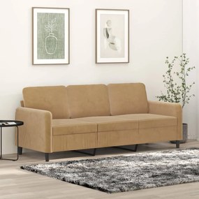 vidaXL 3 személyes barna bársony kanapé 180 cm