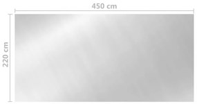ezüst polietilén medencetakaró 450 x 200 cm
