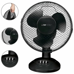 Clatronic VL 3601 asztali ventilátor, 23 cm,fekete