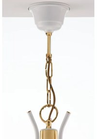 Jupiter 2085 - SAMBA láncos csillár 3xE27/15W/230V fehér/arany