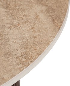 Asztal CARTAGENA 80 cm travertin/dió