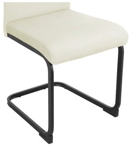 Krémszínű bársony étkezőszék szett 2 db-os Sia – Støraa