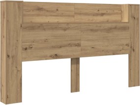 vidaXL LED-es Fejtámla Szekrény Művészi tölgy 180 x 16,5 x 103,5 cm