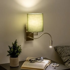 Brilagi - LED Fali lámpa NUBILA 1xE27/25W/230V + LED/3W króm/zöld