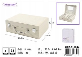 Ékszertartó doboz Pu 23.5x18.5x8.5cm Kiváló minőség