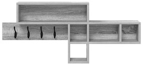 Fali Kabáthorog Szürke sonoma 100 x 12 x 43.5 cm Faanyag