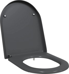 vidaXL WC ülőke Antracit 49 x 36 x 4 cm Duroplast