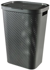 Curver Infinity Dots 60L szennyestartó kosár grafit