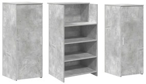recepciós pult betonszürke 135x50x103,5 cm szerelt fa