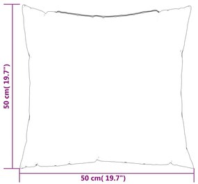 4 db fekete szövet kanapépárna 50 x 50 cm