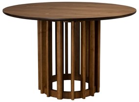 Kerek étkezőasztal diófa dekoros asztallappal ø 120 cm Barlet – Dutchbone