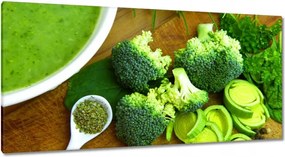 Vászonkép 115x55 Zöld zöldségek Egészség
