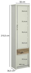 Polcos szekrény Kodro (kasmír + evoke tölgy) . 1116934