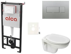 Fali WC szett Alca előtétfalas szereléshez + Ceramia S-Line Pro WC SIKOASP6