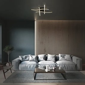 Brilo - LED Felületre szerelhető csillár REY 4xLED/6W/230V fekete