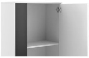 BRICK nappali szekrénysor fehér/fekete