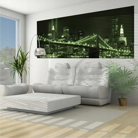 Fotótapéta flizelina New York Brooklyn híd éjszakai panoráma 250x104 +ragasztó
