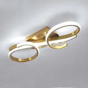 Led Mennyezeti Lámpa, Modern, Arany Színű, 36W, 6500K, Felületre Szerelhető, Nappaliba és Konyhába