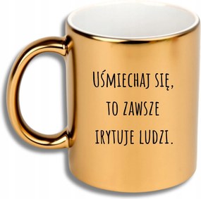 Arany Bögre Ajándék Különböző Alkalmakra Ajándék Mosolygós