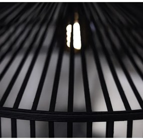 Markslöjd 108782 - Csillár zsinóron TAPA 1xE27/40W/230V fekete/bambusz