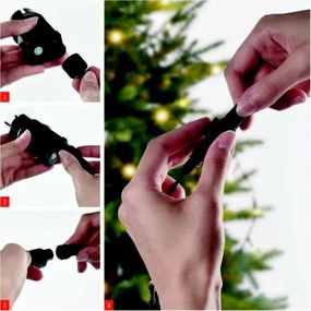 LED Karácsonyi kültéri lánc 100xLED/15m IP44 hideg fehér