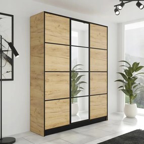 Eden 3D Gardróbszekrény 156,4cm, Arany Tölgy