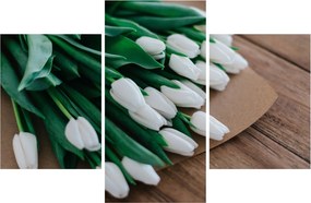 Egy csokor fehér tulipán képe (90x60 cm)