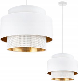 Mennyezeti Függőlámpa Fehér Lámpabúra Arany Közép Hálószoba Nappali Szoba