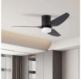 ZEVENTI - LED mennyezeti ventilátor PADUA LED/18W/230V Wi-Fi Tuya fekete + távirányító