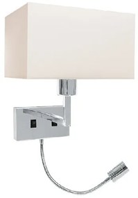 ZAMBELIS-H51 Króm Színű Fali Lámpa XE27+LED 40W IP20