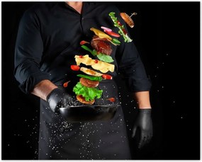 Poszterek 50x40 Lebegő Burger serpenyő