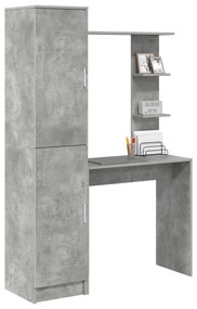 Tárolós Íróasztal Beton Szürke Szerelt Fa