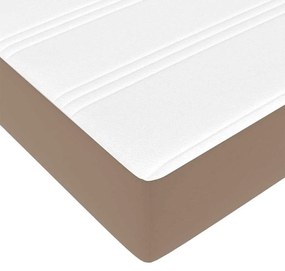 Ágykeret matracmal Cappuccino 160 x 200 cm Műbőr