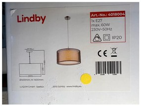 Lindby Lindby - Csillár zsinóron NICA 1xE27/60W/230V LW1265