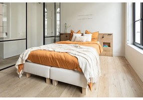 Krémszínű pamut ágytakaró franciaágyra 250x260 cm Sahara - Tiseco Home Studio