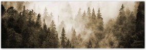 Poszterek 200x66 Tájkép Szépia Hegyek Köd