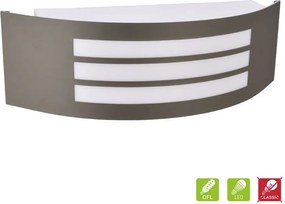 PREZENT 61017 TUX Modern Kültéri Fali Lámpa Opál, Szürke E27 IP44