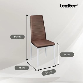 Tino NOVA Étkezőszék barna textilbőr + fém - barna