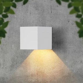 LED napelemes fali lámpa érzékelővel LED/9W/3,7V 3000/4000/5000K IP65 2600mAh fehér